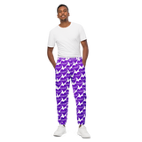 razel™ Purple Hearted Motif Unisex Track Pants