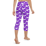 razel™ Purple Hearted Motif Yoga Capris