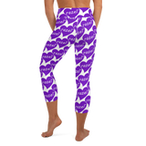 razel™ Purple Hearted Motif Yoga Capris