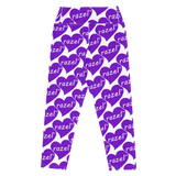 razel™ Purple Hearted Motif Yoga Capris