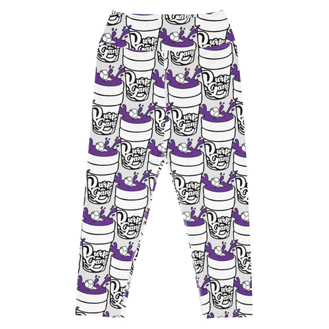 Purp Gang Double Cup Motif Yoga Capris