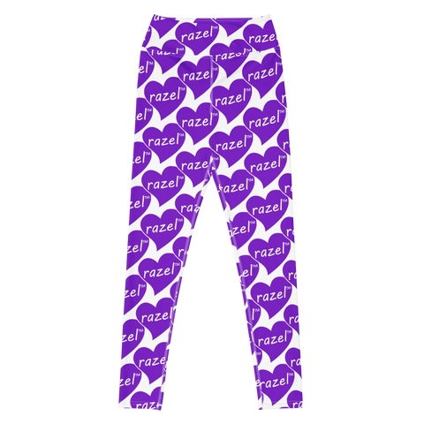 razel™ Purple Hearted Motif Leggings