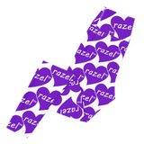 razel™ Purple Hearted Motif Leggings