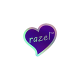 razel™ Purple Hearted Holographic Sticker