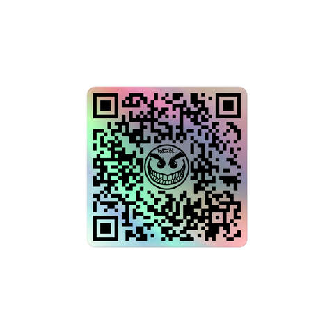 razel™ Face QR Code Holographic Sticker