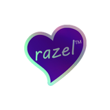 razel™ Purple Hearted Holographic Sticker