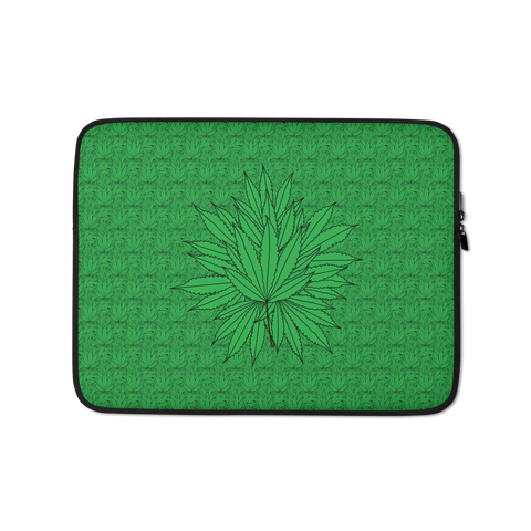 Marijuana Tree Star Motif Laptop Sleeve