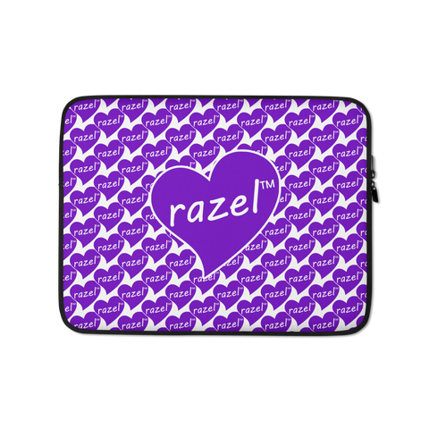 razel™ Purple Hearted Motif Laptop Sleeve