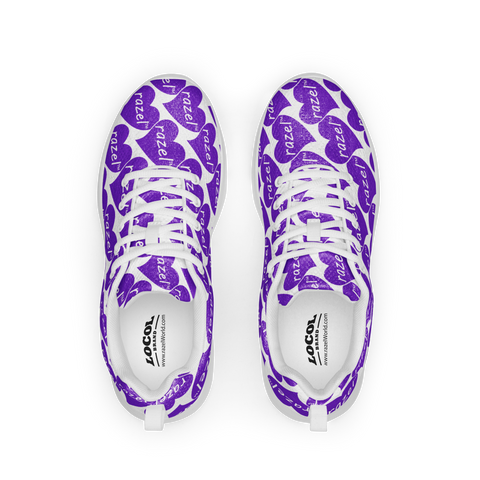 razel™ Purple Hearted Motif Sneakers