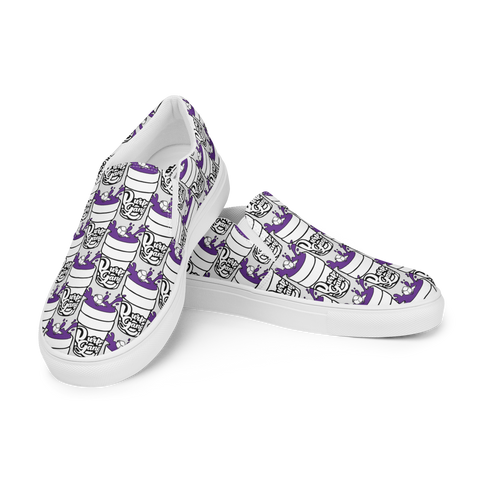 Purp Gang Double Cup Motif Slip-Ons