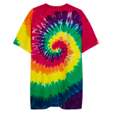 Marijuana Tree Star Oversized Tye-Dye T-Shirt