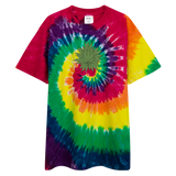 Marijuana Tree Star Oversized Tye-Dye T-Shirt