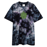 Marijuana Tree Star Oversized Tye-Dye T-Shirt