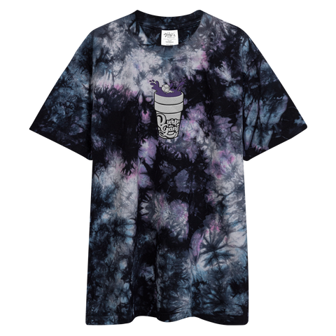 Purp Gang Double Cup Oversized Tye-Dye T-Shirt