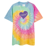 razel™ Purple Hearted Oversized Tie-Dye T-Shirt