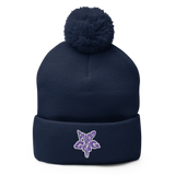 Purp Gang Rock Star Pom-Pom Beanie