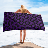 Purp Gang Rock Star Motif Towel