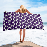 Purp Gang Rock Star Motif Towel