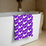 razel™ Purple Hearted Motif Towel