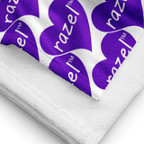 razel™ Purple Hearted Motif Towel