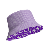 razel™ Face / razel™ Purple Hearted Motif Bucket Hat (Reversible)