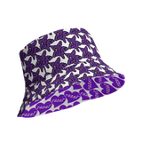 Purp Gang Rock Star / razel™ Purple Hearted Motif Bucket Hat (Reversible)