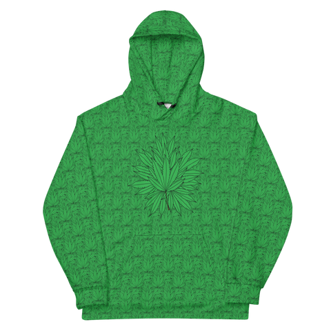 Marijuana Tree Star Motif Hoodie