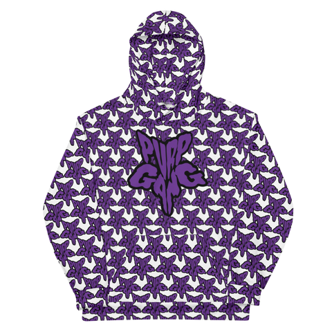 Purp Gang Rock Star Motif Hoodie