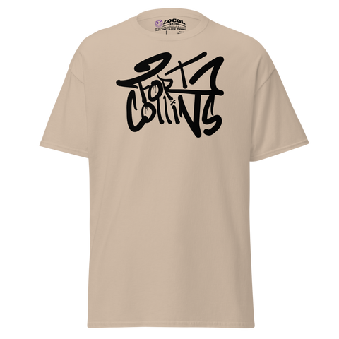 Black Tagged Fort Collins Tee (Centered Chest)