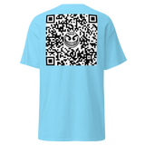 Black www.razelWorld.com/razel™ Face QR Code Tee (Front/Back)