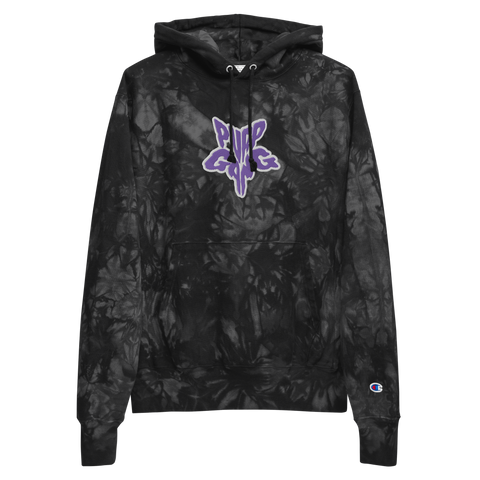 Purp Gang Rock Star Champion Tye-Dye Hoodie (Embroidery)