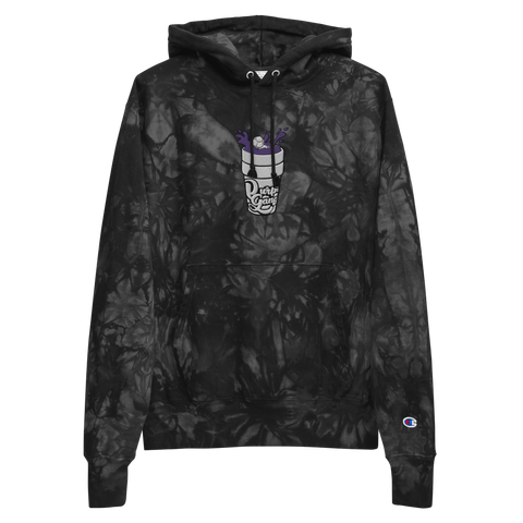 Purp Gang Double Cup Champion Tye-Dye Hoodie (Embroidery)