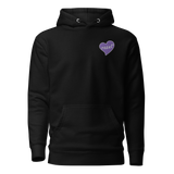 Embroidered razel™ Purple Hearted Hoodie