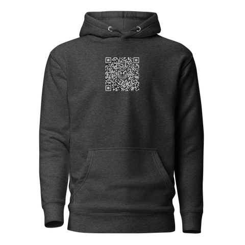 Embroidered razel™ QR Code Hoodie (Inverted)