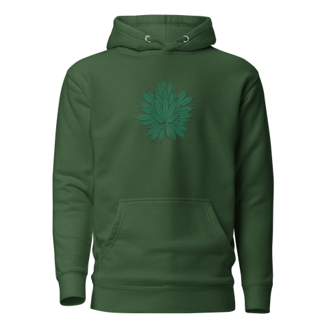 Embroidered Marijuana Tree Star Hoodie